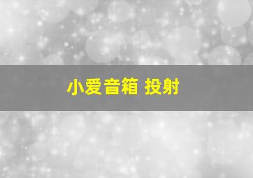 小爱音箱 投射